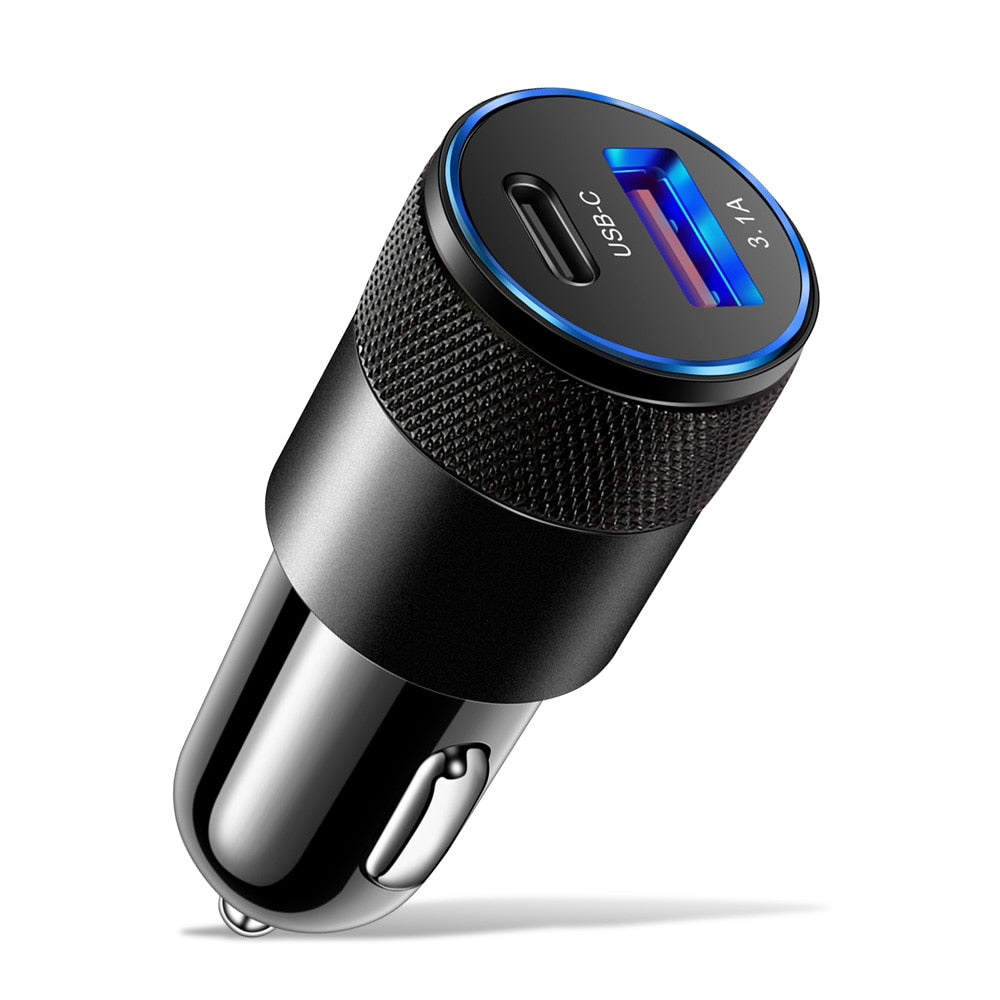 70W PD Car FAST Charger USB 3.1A - USB Type C Apple/Android - More Store Club