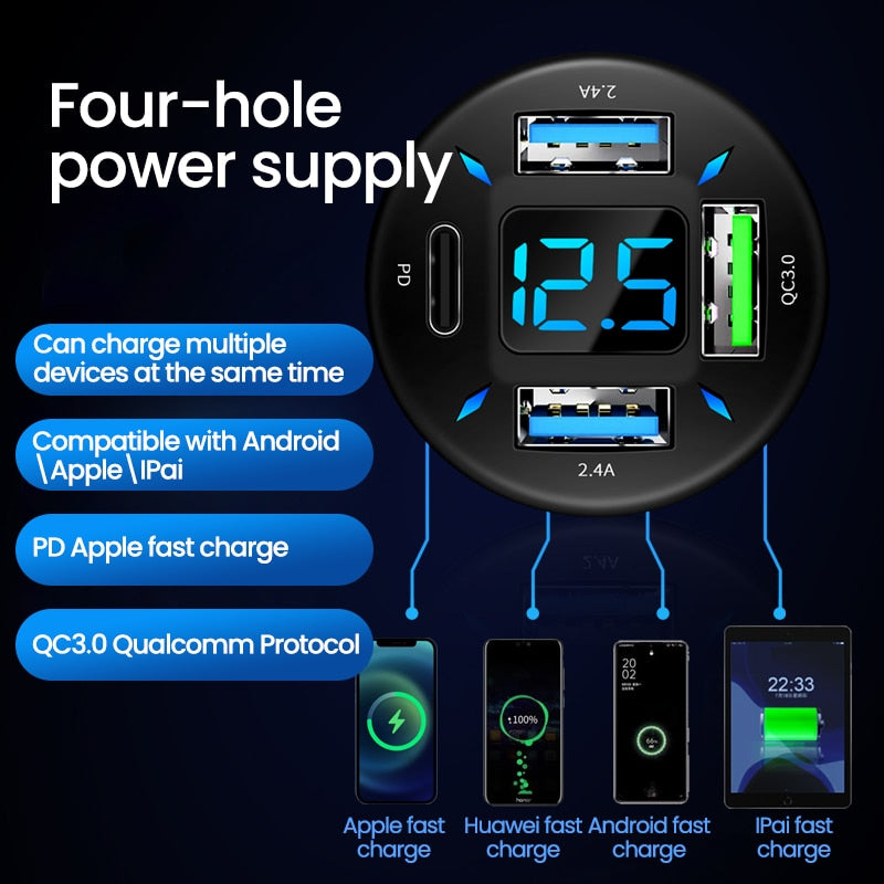 Car Fast Charger for Apple & Android - More Store Club