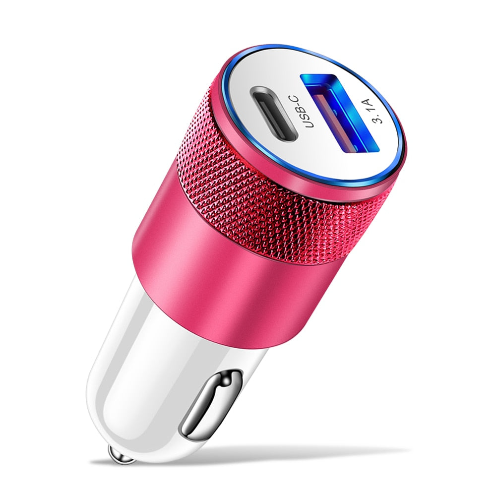 70W PD Car FAST Charger USB 3.1A - USB Type C Apple/Android - More Store Club