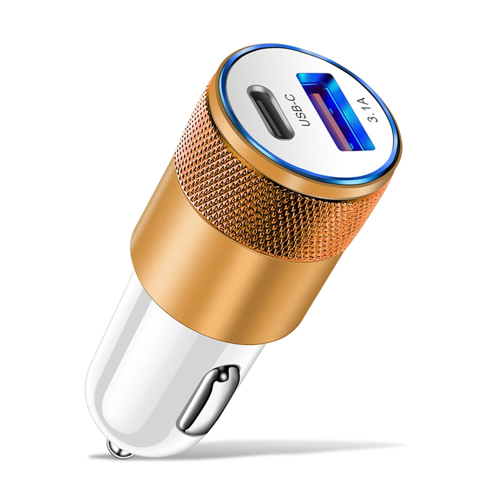 70W PD Car FAST Charger USB 3.1A - USB Type C Apple/Android - More Store Club